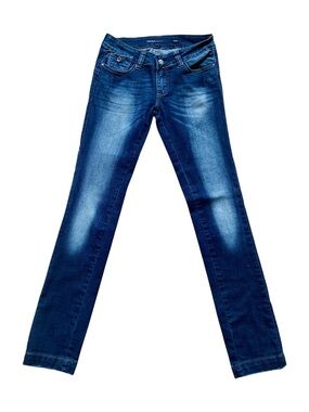 Miss Sixty Radio Y2K Low Rise Slim Straight Jeans Size 27 Stretch Blue Denim